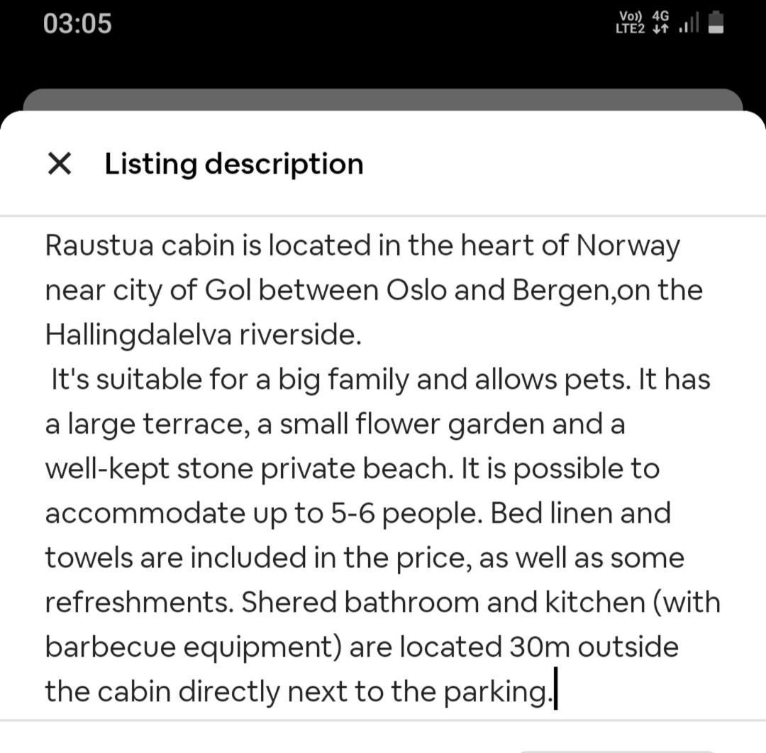Holiday Raustua Cabin Gol Exterior foto